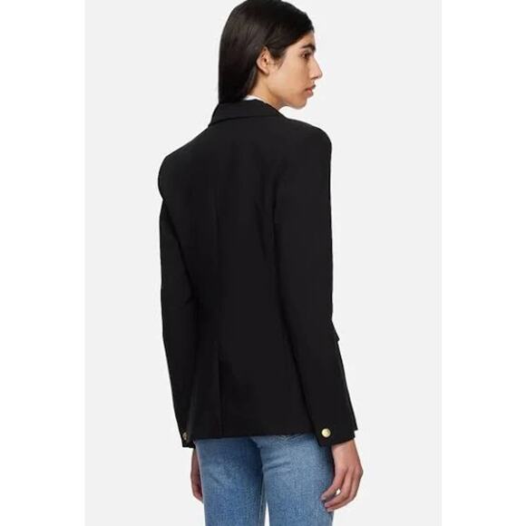 rag & bone Blazer Preston Crepe Notch Lapel Women's Size 4‎ Black - Picture 10 of 13